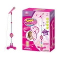 thumbnail image 1 of Glowing Microphone Stand Interactive Karaoke Prop for Kids and Adults Party with Sound- Light Show and Durable Build, 1 of 7