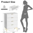 thumbnail image 2 of KIGOTY 4 Drawer Dresser, Hallway Storage Cabinet White，23.7”L x 13.5”W x 35.5”H, 2 of 7