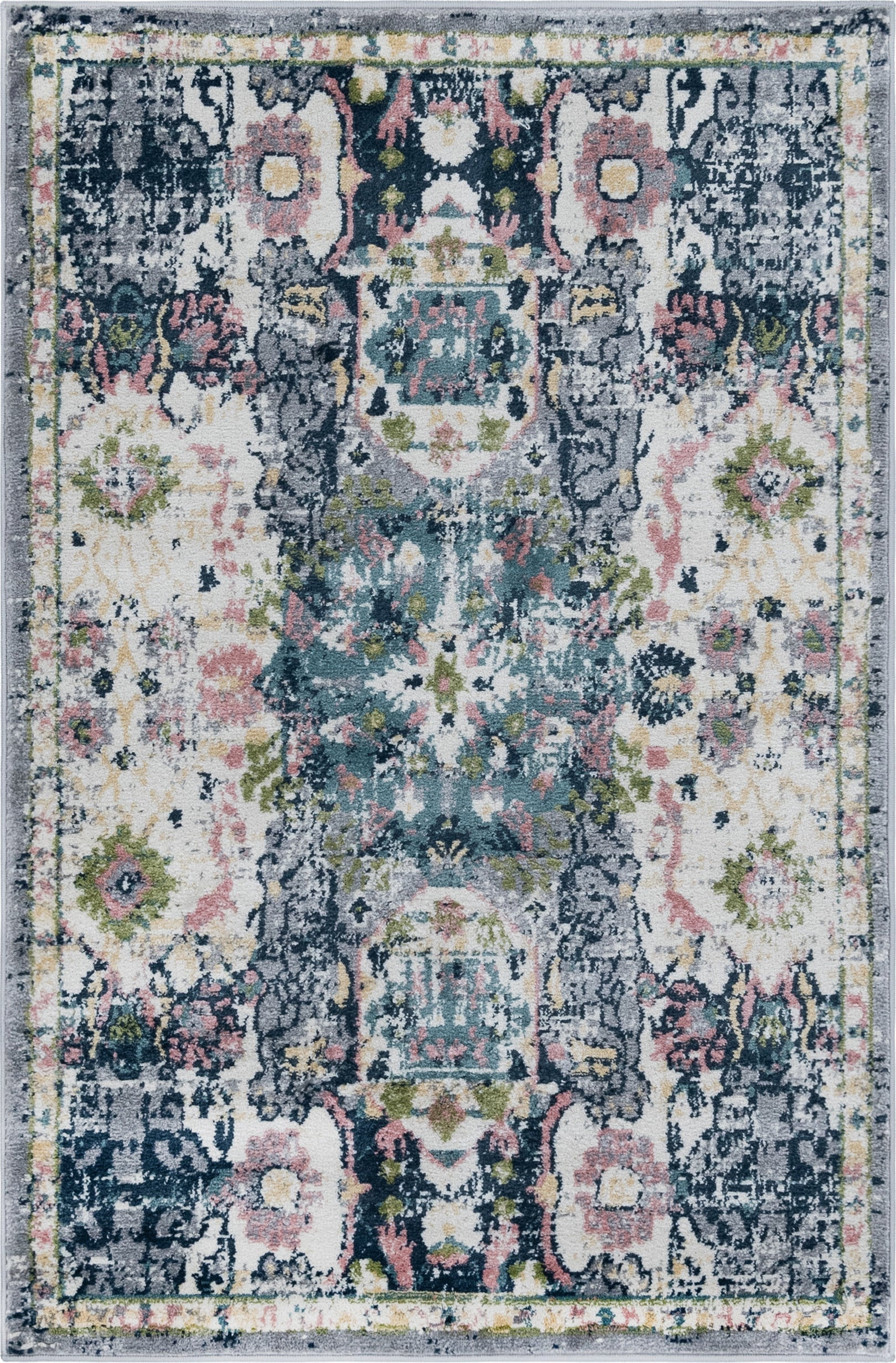 Charleston Collection Rug 4' x 6' Ivory LowPile Rug Perfect