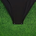 thumbnail image 4 of Hduncf Women's Twist Bikini Bottom Moderate High Cut Swimsuit Bottom Cross V Cut Ruched Ruffles Bathing Suit Bottoms Black XL, 4 of 7