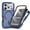 Blue, variant on Dteck Magnetic Full Body Protection Case with Camera Lens Protector for iPhone 17 Pro Max,Shockproof TPU+PC Built-in Screen Protector Case Compatible with Mag Safe Matte Back Cover ,Black