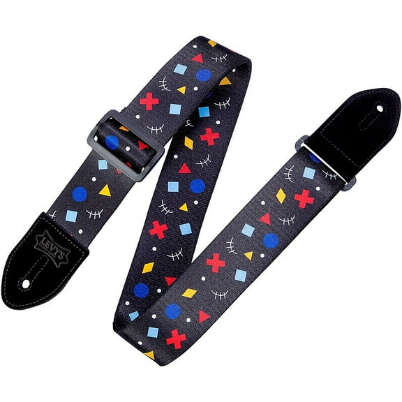 Levy's MP2-002 2" Polyester Multi Colored Shapes Guitar/Bass Strap