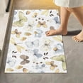 thumbnail image 2 of Coolnut Watercolour Butterfly High Absorbent U-Shaped Contour Toilet Rugs Machine Washable,24"x20", 2 of 7