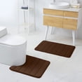 thumbnail image 6 of Debonair Memory Foam Bathroom rugs Toilet mats, U-Shaped Contour Carpet, 20" x 24", Coffee, 6 of 6