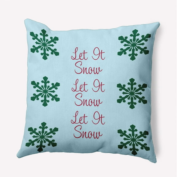 16" x 16" Simply Daisy Let It Snow Polyester Accent Pillow, Omar Qty 1