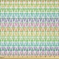 thumbnail image 2 of Ambesonne Colorful Fabric by the Yard Microfiber, Sketch Striped Triangles, 5 Yards, Yellow Pink and Multicolor, 2 of 2