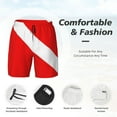 thumbnail image 4 of Mens Scuba Dive Flag Swim Trunks with Compression Liner 2 in 1 Quick Dry Beach Shorts, 4 of 7