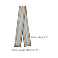 thumbnail image 3 of INSPIRE CHIC Women's Contrast Color Vintage Scarf, Skinny Long Hair Ribbon Handbag Handle Wrap Neck Tie Scarves Neckerchief 147x14cm/57.9x5.5"(LxW) Blue, 3 of 6