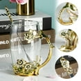 thumbnail image 3 of 1 Set Jasmine Glass with Spoon Tea Mug Coffee Mug Suitable for Gift Giving, 3 of 5