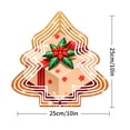 thumbnail image 7 of Metal Hanging Tree-Shaped Wind Decorations - Festive Garden Spinners with Red & White Star Patterns Perfect for Holiday Yard Decor, 7 of 7