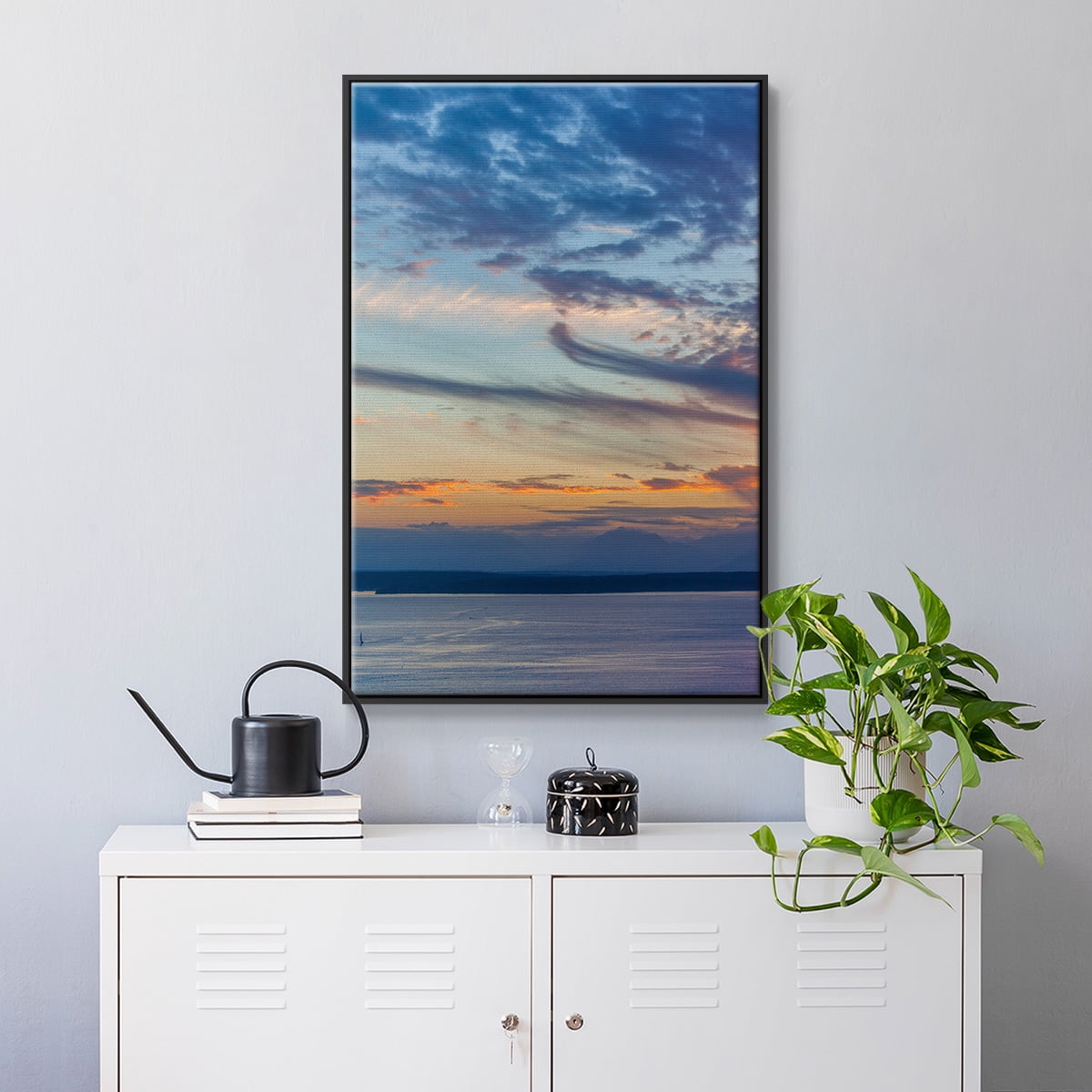Cloud Variations Framed Premium Gallery Wrapped Canvas - Ready to Hang