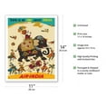 thumbnail image 2 of Air India - There is an Air about India - Maharajah in Howdah (Carriage) on Regal Elephant - Vintage Airline Travel Poster c.1965 - Fine Art Matte Paper Print (Unframed) 11x14in, 2 of 4