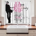 thumbnail image 2 of Ambesonne Eiffel Tower Kitchen Curtains, Paris Girl Words, 55"x45", Black Pink, 2 of 3