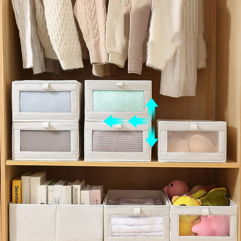 Wardrobe Clothes Organizer With Handle, Clothes Separation Storage Box,  Lightweight Closet Organizer - Temu