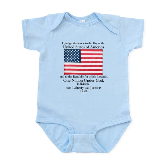 CafePress - Pledge Of Allegiance Infant Bodysuit - Baby Light Bodysuit, Size Newborn - 24 Months