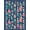 Blue Pink Teal, Pattern 2, variant on ODIKA Funky Aesthetic Cartoon Retro Blocks Graphic Bold Outline Flowing Dynamic Pet Friendly & Kids Safe Play for Playroom, Bedroom, Reading Nook
