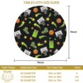 thumbnail image 3 of Basketball and Jersey Black Pattern Round Tablecloth 70"x70", Wrinkle Resistant Wipeable Table Cover for Kitchen Dining Room Picnic Patio and Party, 3 of 6