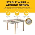 thumbnail image 4 of Pink Flowers Yak Table Cloths for 6 Foot Rectangle Tables, Vintage Spring Floral Bathtub Retro Art Rustic Patio Waterproof Elastic Fitted Tablecloths, Washable Rectangular Table Cover for Camping, 4 of 8