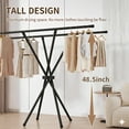 thumbnail image 7 of Upgraded 52-Inch Foldable Drying Rack, Heavy-Duty Steel Laundry Drying Stand with Dual Rods & Tall Design, Compact Space-Saving Clothes Airer for Indoor/Outdoor Use, 7 of 7