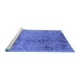 thumbnail image 2 of Ahgly Company Machine Washable Indoor Round Oriental Blue Industrial Area Rugs, 7' Round, 2 of 4