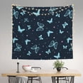 thumbnail image 2 of Bingfone Polyester Fabric Tapestry Beautiful Butterflies Wall Hanging Tapestry,Daily Decorative Tapestry for Bedroom Living Room Dorm 60L x 51W Inches, 2 of 7