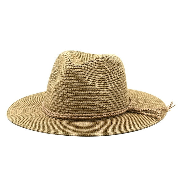 Womens Wide Brim Sun Hat Summer Beach Straw Sun Hat for Women UPF 50 for Travel