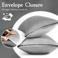 thumbnail image 5 of LIFCOM Satin Pillowcase with Envelope Closure,Body, Silver Grey,（1 Count）, 5 of 6