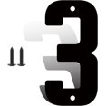 thumbnail image 1 of 12 Inch Modern Metal House Numbers, Metal Letter, Black Door Number, Metal Mailbox Numbers and Letters, Metal House Address Letters and Numbers for Outside Signs (3), 1 of 8