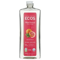 Pack of 6, Ecos Grapefruit Plant Powered Dish Soap, 25 oz