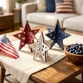 thumbnail image 5 of 4th of July Wooden Star,250th Anniversary 3D Patriotic Memorial Day Tiered Tray,,Decor Rustic Red White Blue Star,Table Decor for American Independence Day Home Office F Shelf, 5 of 8