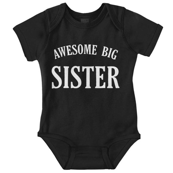 Cute Big Sister Older Sis Sibling Bodysuit Jumper Girls Infant Baby Brisco Brands 12M