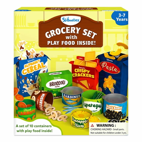 Skillmatics Grocery Set - 100+ Pieces, Play Foods, Realistic Pretend Play Toys, Kids Kitchen Set, Gifts For Girls & Boys Ages 3, 4, 5 & Up