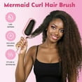 thumbnail image 4 of Mermaid Curly Hair Brush Volume Curly Defining Brush for Effortlessly Detangling Shaping and Styling Curls, Curl Brushes Suitable for All Wet or Dry Hair Types, Gifts Idea for Women and Men (Pink), 4 of 4