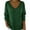 Dark Green, variant on Women's Sweatshirt Sequin Print Long Sleeve V Neck Drop Shoulder Pullover Shirts Black