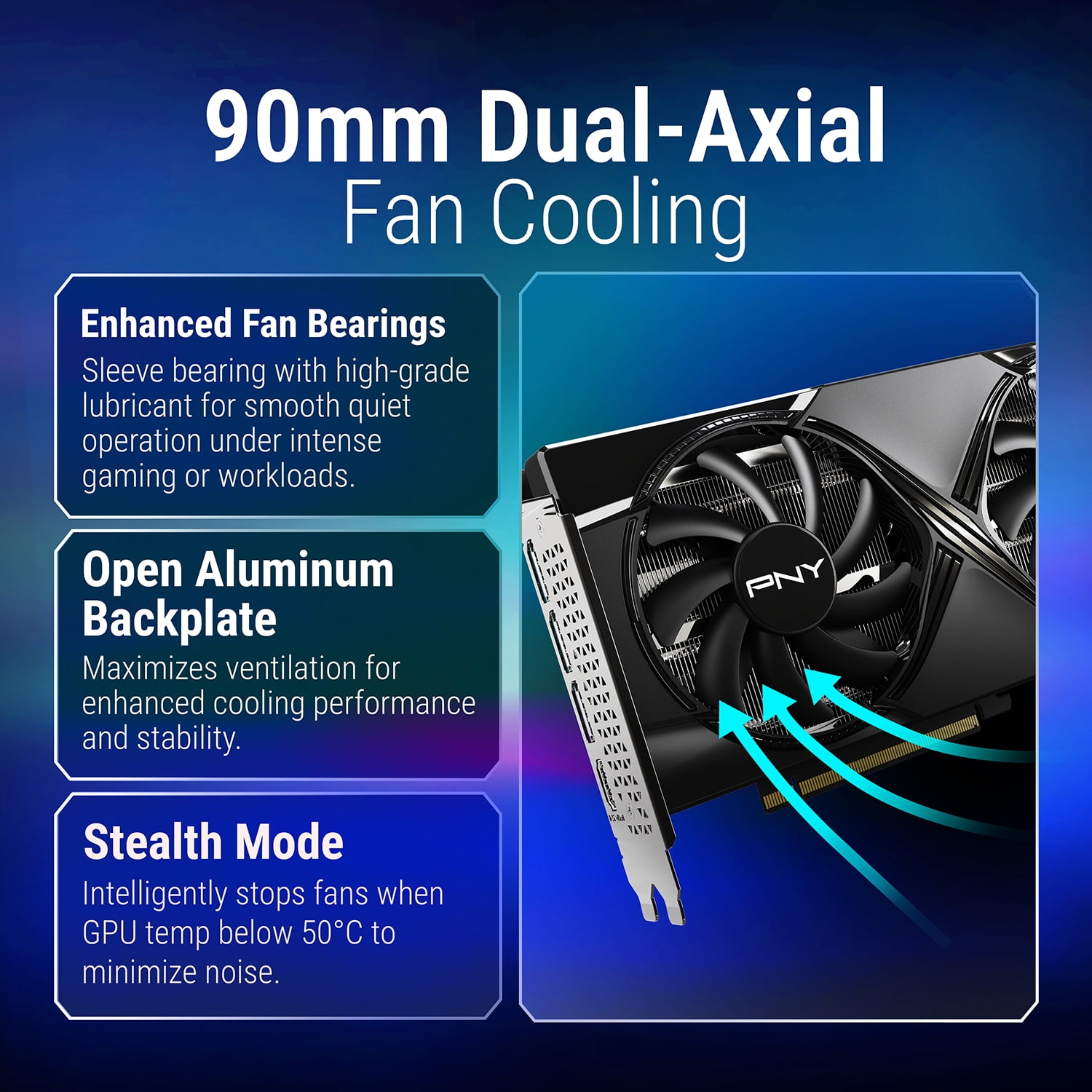 PNY NVIDIA GeForce RTX™ 5060 Ti OC Dual Fan, Graphics Card 8GB GDDR7, SFF-Ready, 2-Slot
