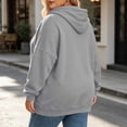 thumbnail image 5 of Plus Size Full Zip Hoodie for Women Ghalytn Oversized Long Sleeve Jacket - Casual Sweatshirt with Kangaroo Pocket, 5 of 7