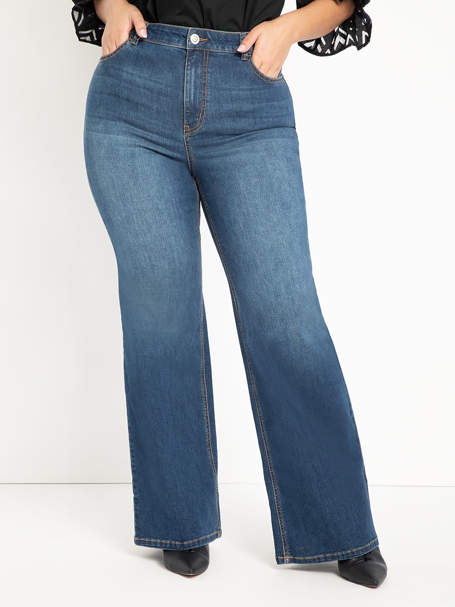women's plus size flare leg jeans
