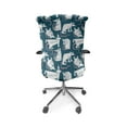thumbnail image 5 of Ambesonne Rats Office Chair Cover Stretchable High Back, Cartoon Mouse Pattern, Dark Teal Pastel Pink, 5 of 6