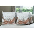 thumbnail image 6 of Ambesonne White Throw Pillow Cover 4 Pack, Aged Vintage Brick Wall, 18", Red, 6 of 7