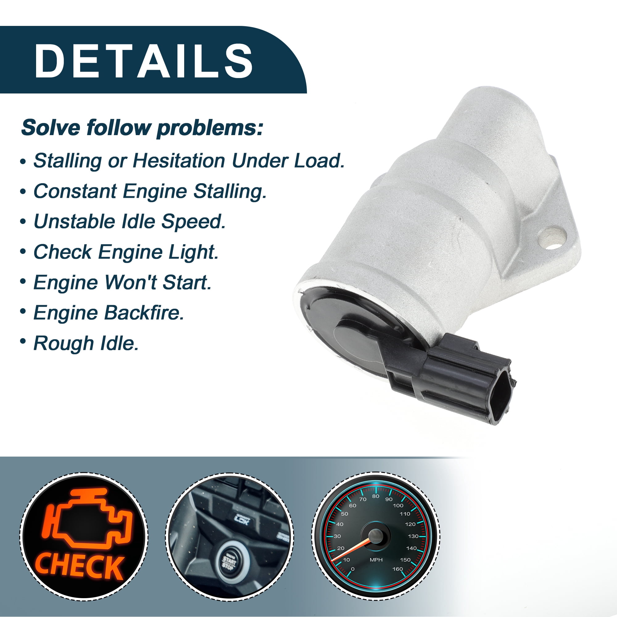 Unique Bargains Car Idle Air Control Valve for Ford F-150 2001-2003 2005-2008 Replace