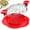 Red, variant on Chicken Shredder Large Chicken Breast Shredder Tool Twist with Brush&Fork, Visible Meat Shredder Machine, Strong Anti-Slip Strip, Ergonomic Handle, BPA Free, Suitable for Pork Beef Chicken