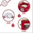 thumbnail image 4 of Simplify Holiday Dinner Plate Dinnerware Storage Box with 12 Felt Dividers, Red, 4 of 11