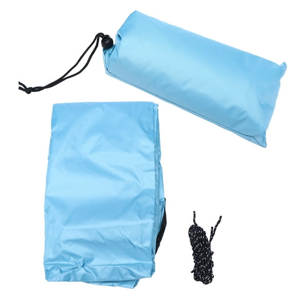 BESTOYARD Sky Blue Sun Shade Sail Triangle Outdoor Protection Canopy with Rope and Storage Bag