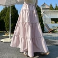 thumbnail image 4 of Mqqzkk Summer Casual Skirts For Womens Smock Layered Tiered Maxi Skirt High Waisted A Line Flowy Long Skirts, 4 of 4