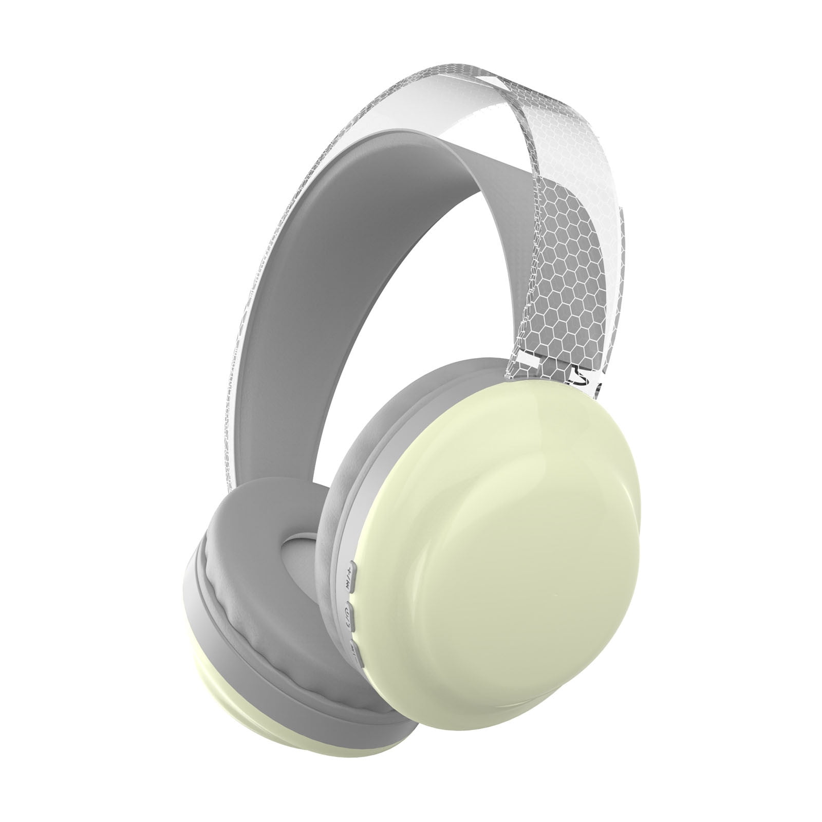 Wireless Headset with Mic for Work, Bluetooth Headset with AI Noise Cancelling Microphone, 65Hrs Working Time Wireless Headset with Microphone for Work from Home/PC/CallCenter/Computer/Laptop - Beige