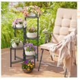 Plant Stand Indoor Outdoor Metal 6 Tier Potted Multiple Flower Pot