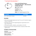 thumbnail image 2 of Front Left ABS Speed Sensor - Compatible with 2017 - 2022 Chevy Colorado ZR2 4WD 2018 2019 2020 2021, 2 of 2