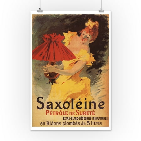 Saxoleine Lamp Oil Advertisement (12x18 Art Print, Wall Decor Travel Poster) - Walmart.com