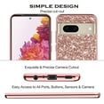 thumbnail image 6 of Compatible with Google Pixel 8a Case Glitter Shockproof, Google Pixel 8a Phone Case Bling Sparkly TPU and PC Silicone Shiny Girl Women Thin Protective Cover (Rose Gold), 6 of 7