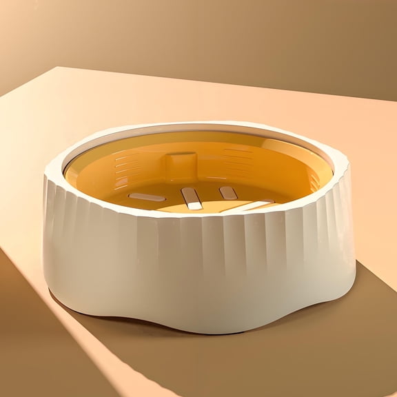 ASTOTSELL Feeder Slow Bowl – Slows Fast Eaters, Can Aid Digestion, Holds 2 Cups Dry or Wet Food, Non-Slip, No BPA, Small to Medium Dogs & Cats - Creamy White
